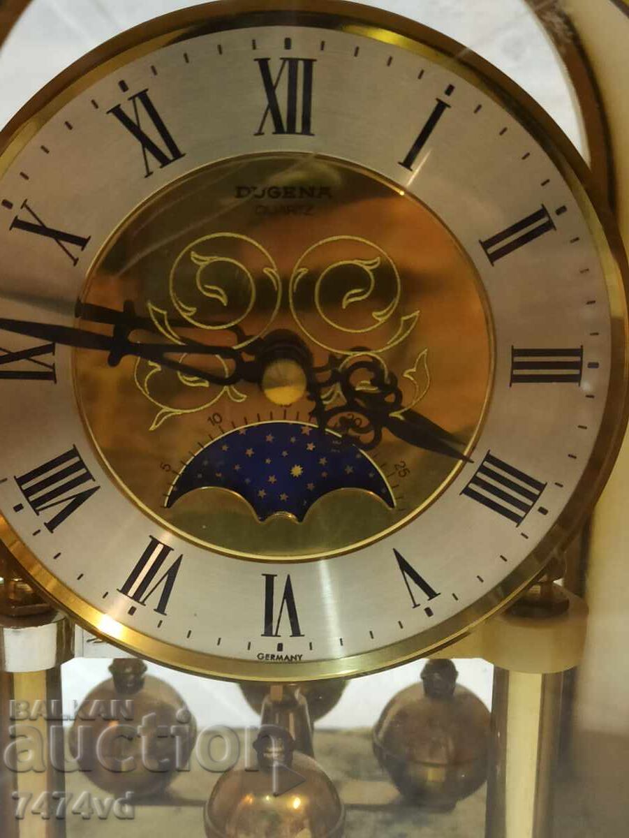 Delivery of German Kundo table clock - calendar with moon phases Delivery of German Kundo table clock - calendar with moon phases