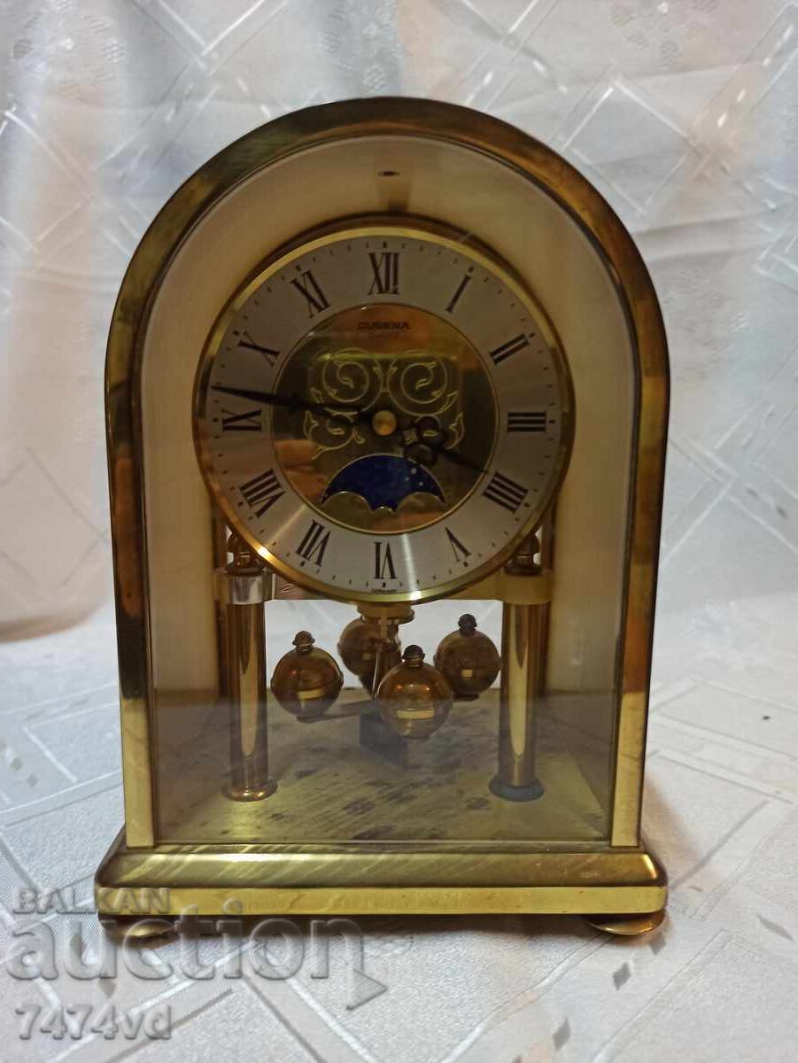German Kundo table clock - calendar with moon phases