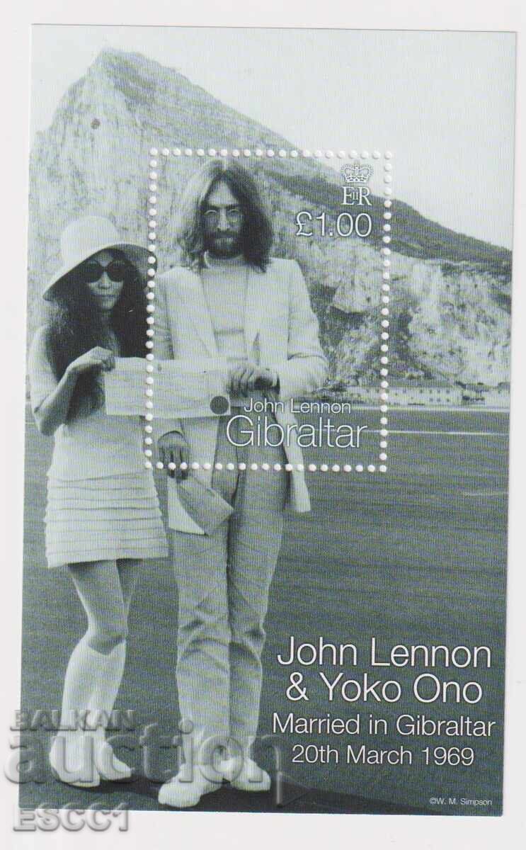 Καθαρό μπλοκ John Lennon και Yoko Ono 1999 από Γιβραλτάρ