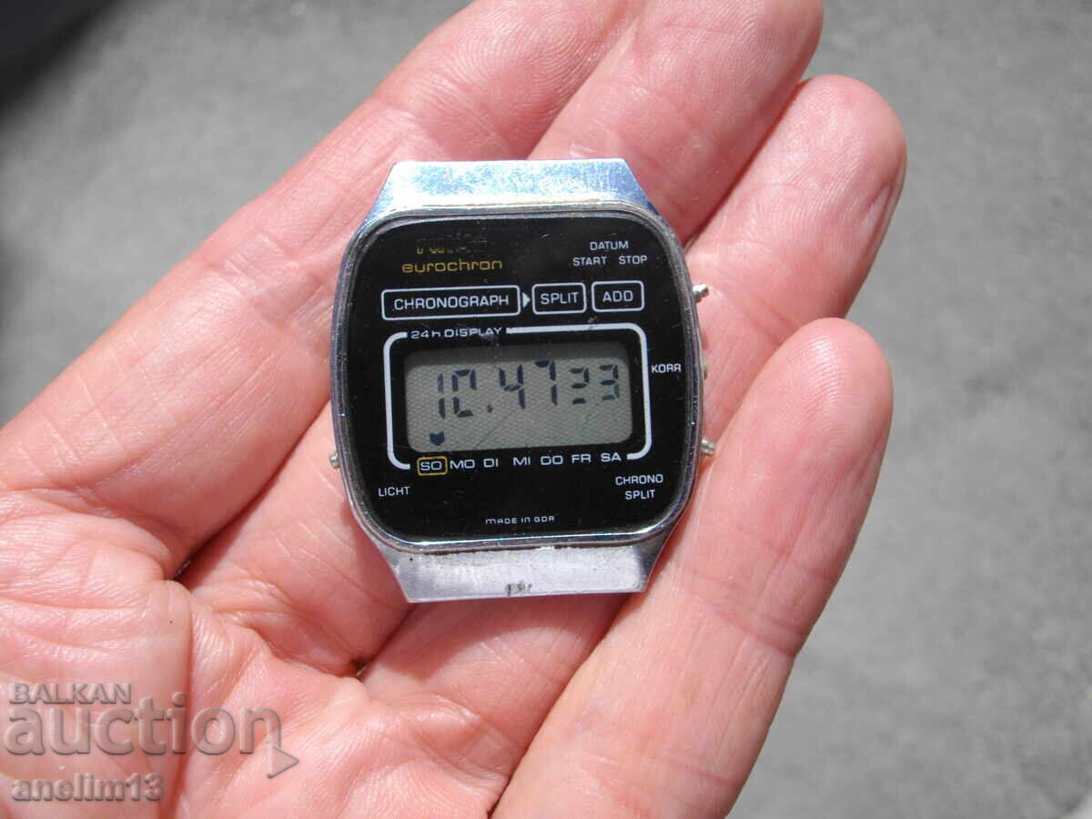 COLLECTOR'S RETRO ELECTRONIC WATCH RUHLA EUROCHRON LCD with price 55.00 BGN | € 28.12