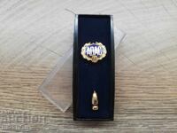 Emblemă auto germană, semn cu email, aurire club ADAC