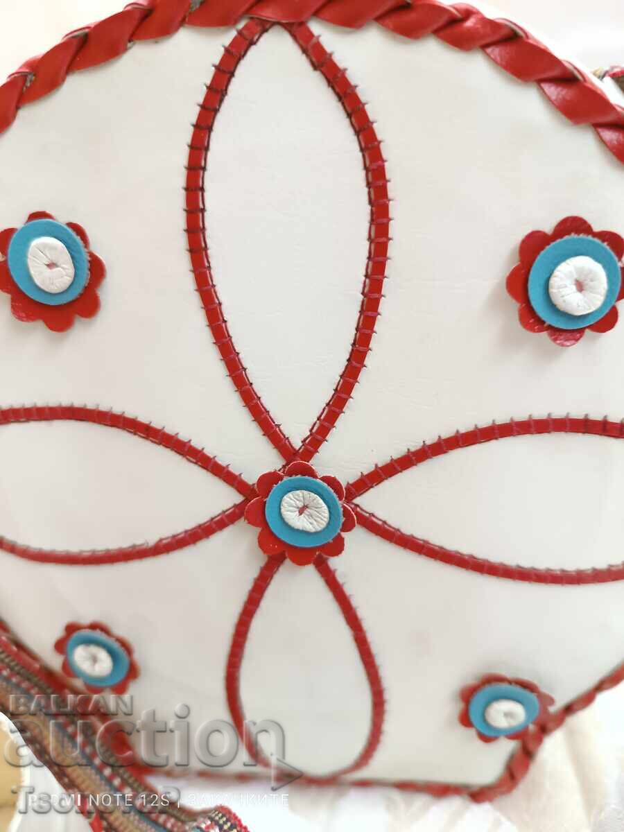 Glass flask with a lid, hand-covered in leather - 5 Glass flask with a lid, hand-covered in leather - 5