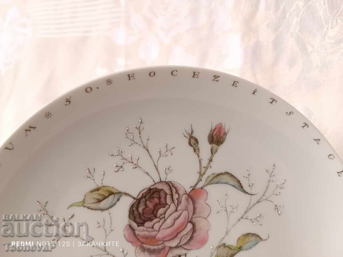 Porcelain platter, large plate by Furstenberg with price 10.00 BGN | € 5.11 Porcelain platter, large plate by Furstenberg with price 10.00 BGN | € 5.11