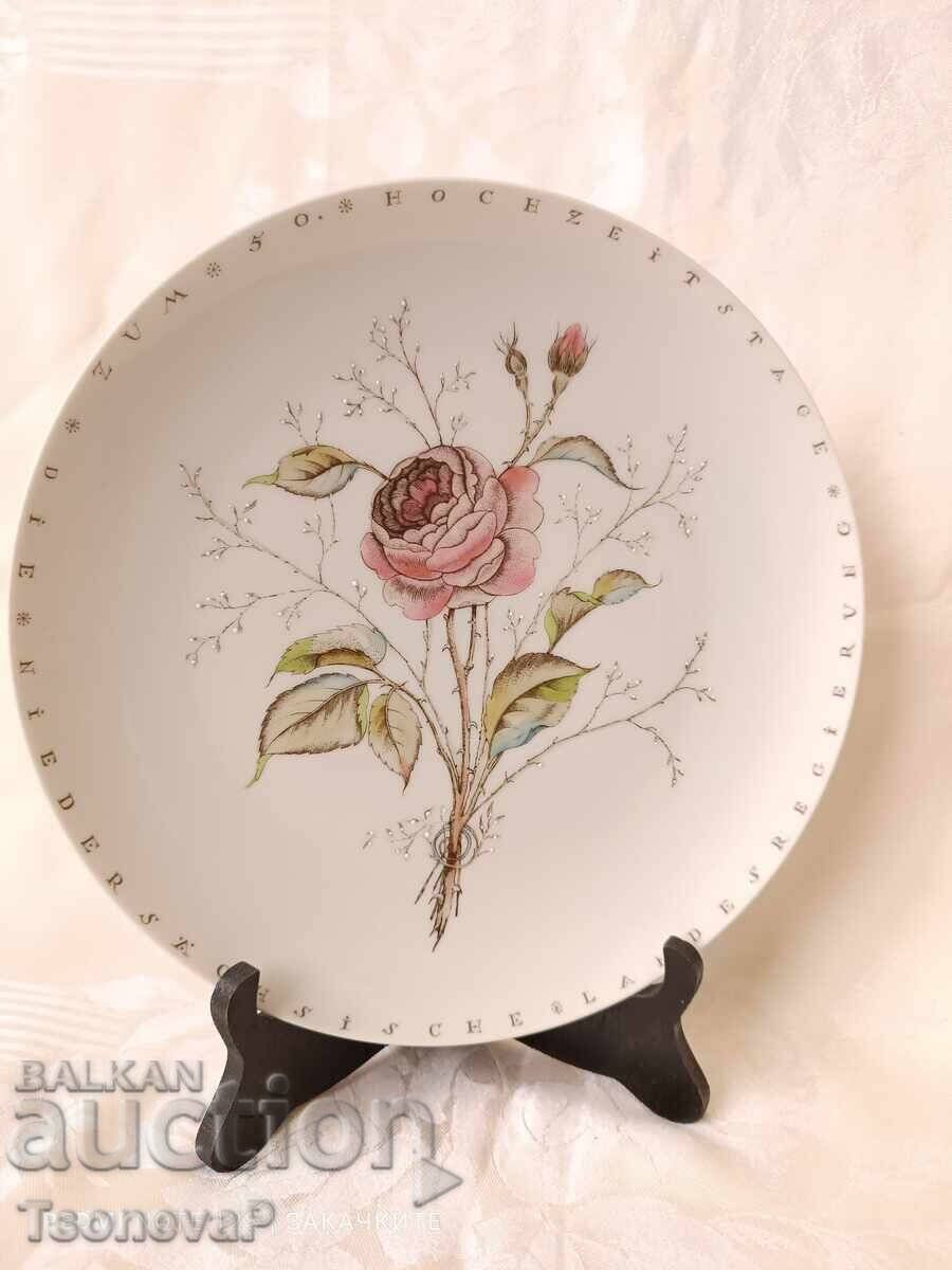 Porcelain platter, large plate by Furstenberg Porcelain platter, large plate by Furstenberg