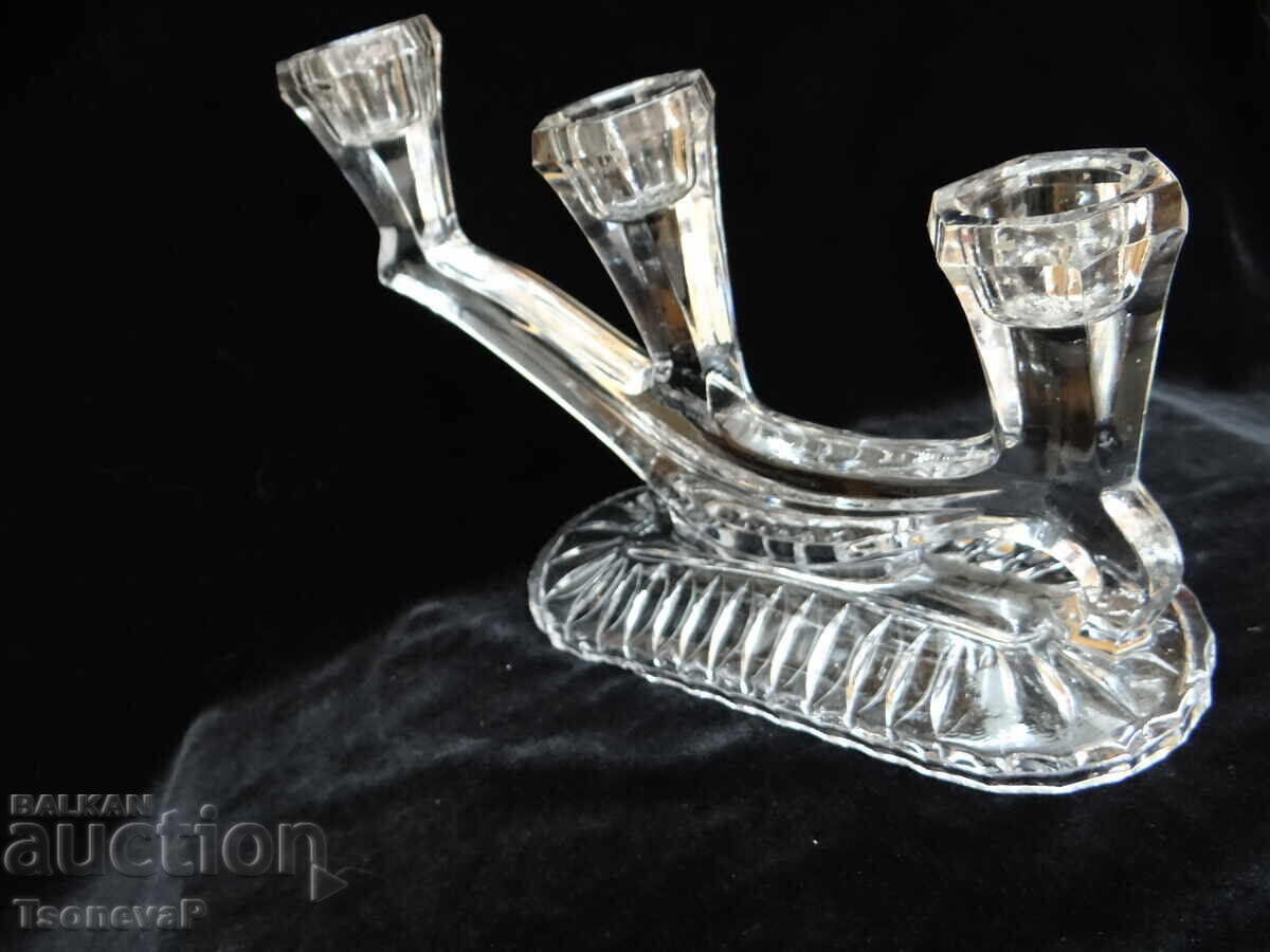 Delivery of Crystal triple candlestick holder by AVITRA CRYSTAL Delivery of Crystal triple candlestick holder by AVITRA CRYSTAL