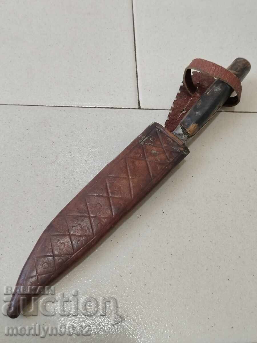 Cuțit Buinovski fără kaniya cu teacă din corn de bivol karakulak - 7 Cuțit Buinovski fără kaniya cu teacă din corn de bivol karakulak - 7