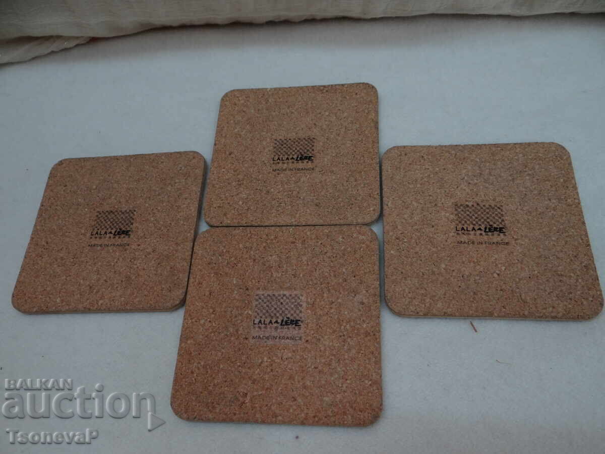 Set of French coasters with cork backing with price 8.00 BGN | € 4.09 Set of French coasters with cork backing with price 8.00 BGN | € 4.09