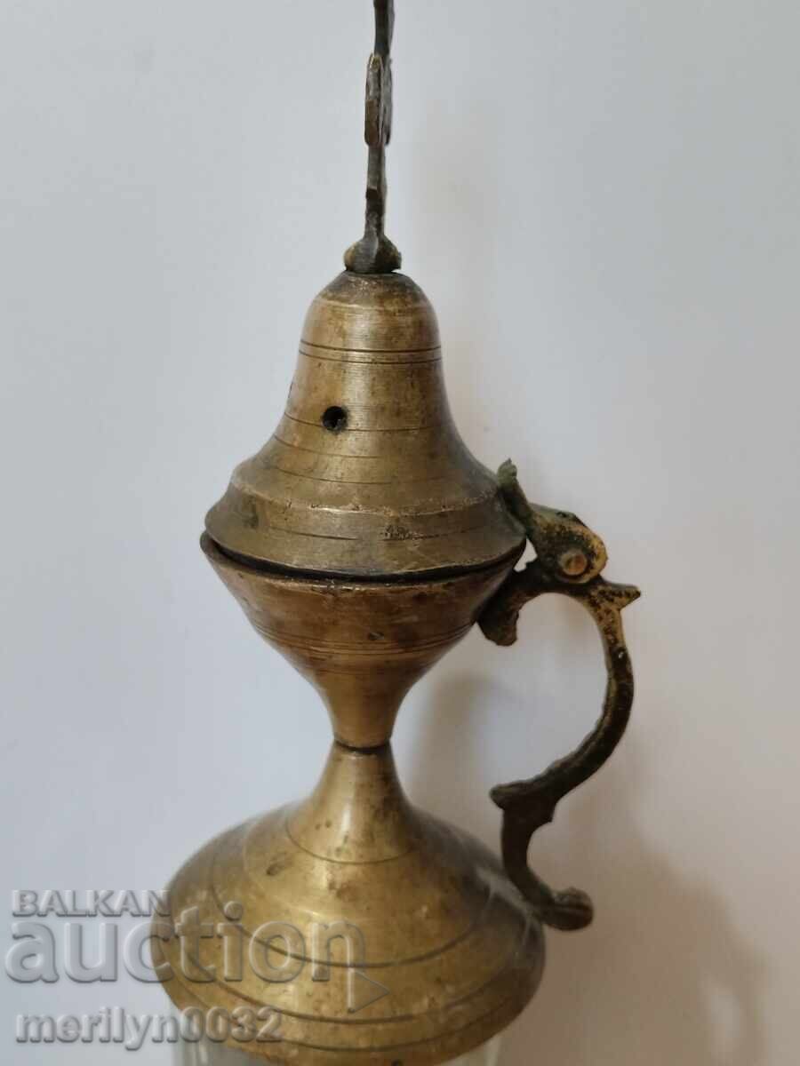 Old bronze censer, oil lamp, cross, icon with price 90.00 BGN | € 46.02 Old bronze censer, oil lamp, cross, icon with price 90.00 BGN | € 46.02