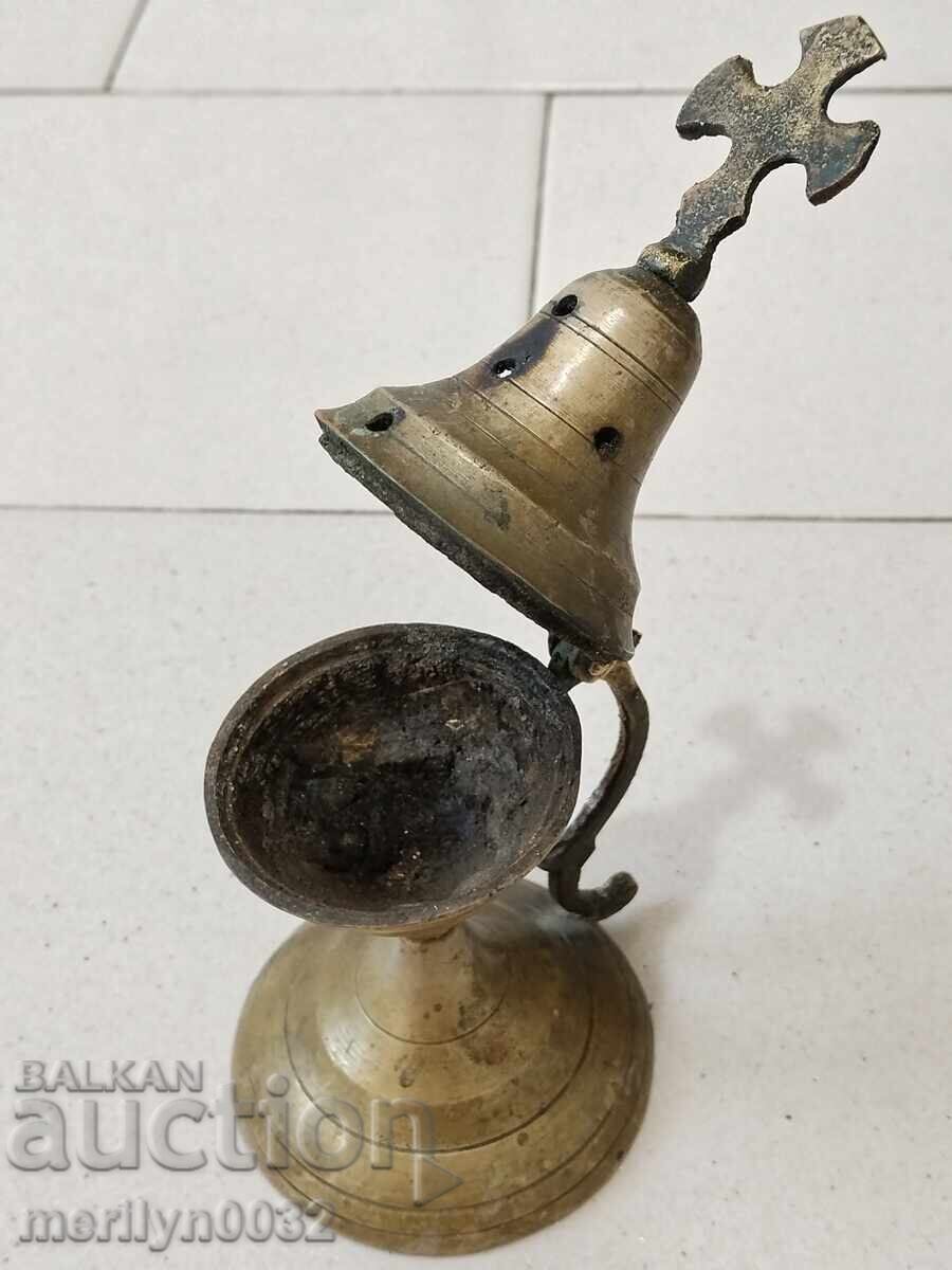Old bronze censer, oil lamp, cross, icon - 6 Old bronze censer, oil lamp, cross, icon - 6