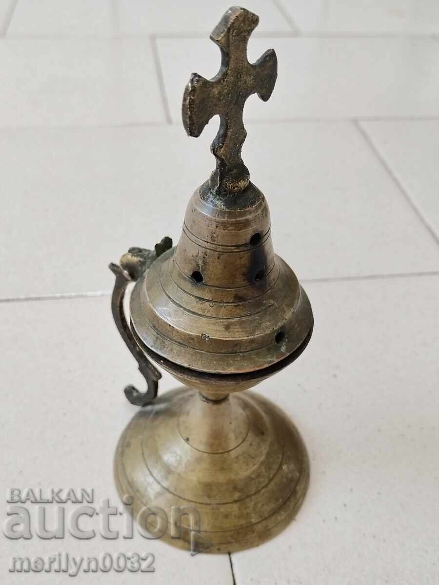 Old bronze censer, oil lamp, cross, icon - 7 Old bronze censer, oil lamp, cross, icon - 7
