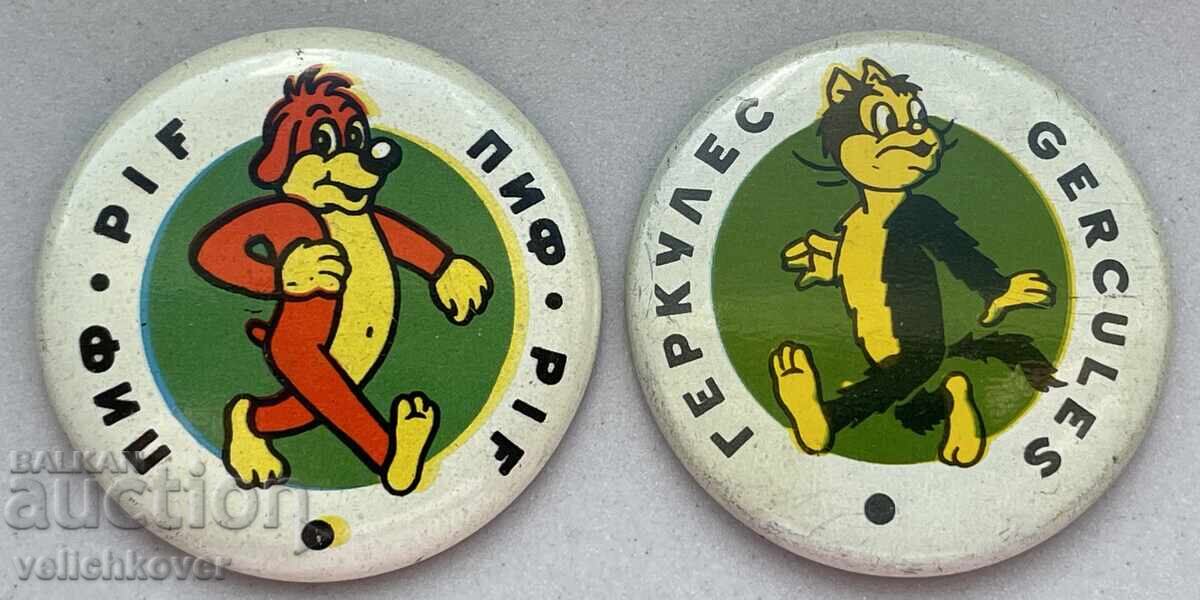 41274 Γαλλία ΕΣΣΔ δύο σήματα ήρωες Πιφ και Ηρακλής 70-ες