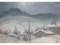 Nikola Tuzsuzov (1900-1977), Winter Landscape, Gouache Painting