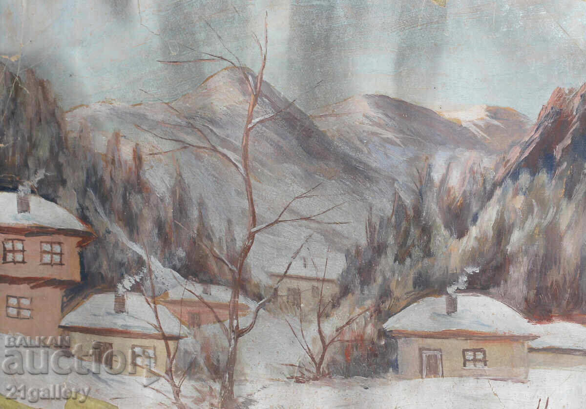 Nikola Tuzsuzov (1900-1977), landscape, oil painting Nikola Tuzsuzov (1900-1977), landscape, oil painting