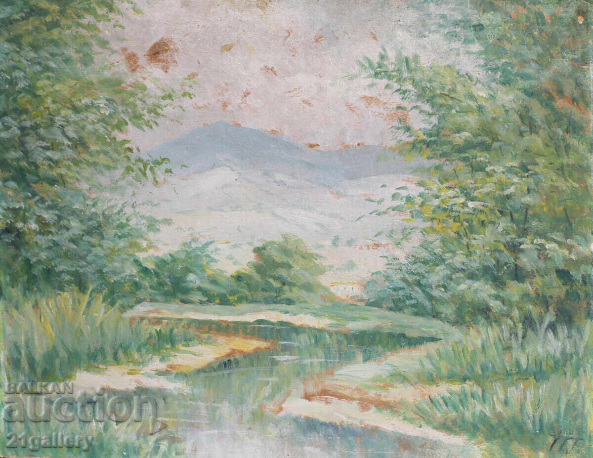 Nikola Tuzsuzov (1900-1977), landscape, oil painting