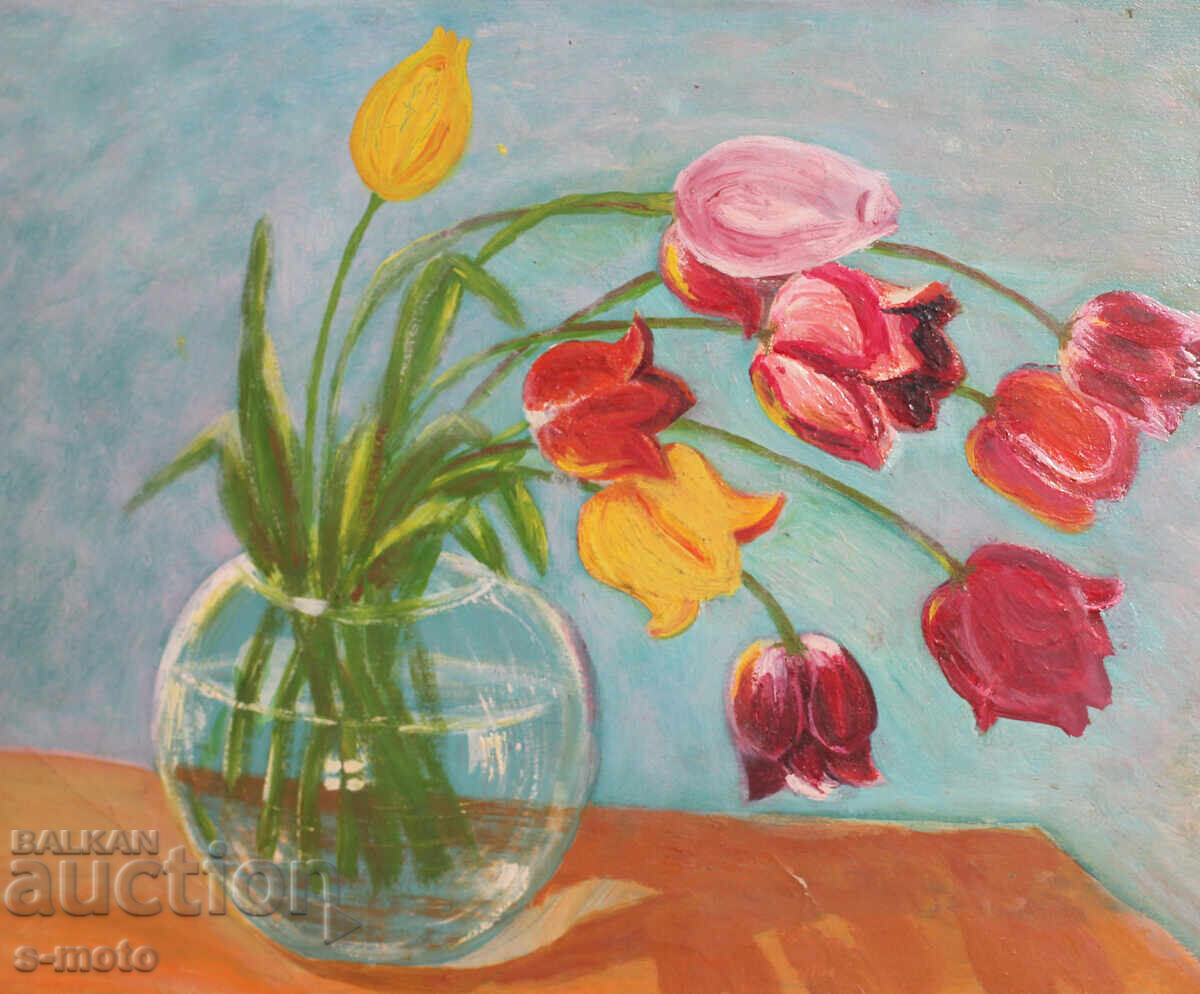 Tablou în ulei, natură statică cu preț 280.00 BGN | € 143.16