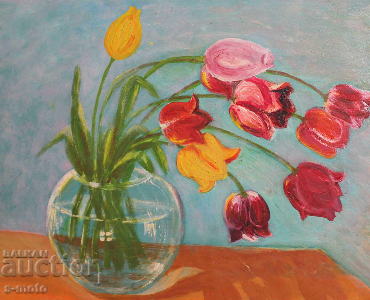 Tablou în ulei, natură statică