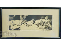 Emanuil Rakarov (1895 - 1970) "Time" after Lamartine, graphic