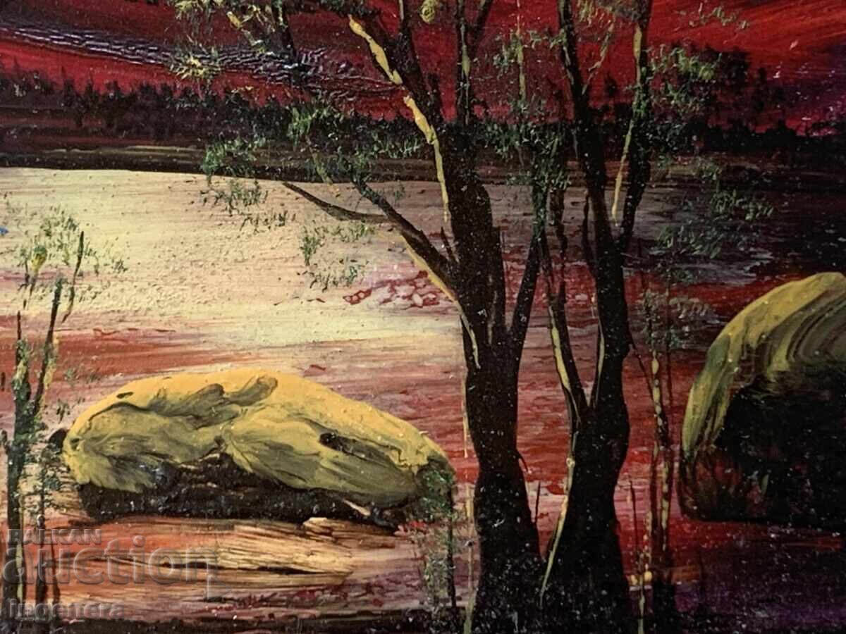 КАРТИНА МАСЛО ФАЗЕР МИНИ ПОДПИС с цена 23.00 лв. | € 11.76