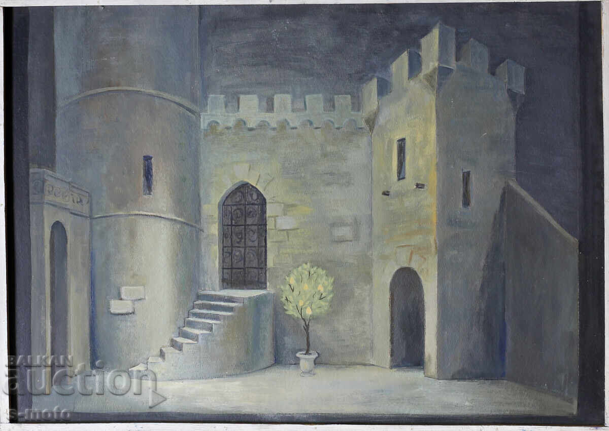 Δημοπρασία Έργο γκουάς, σκηνογραφία, εσωτερικό