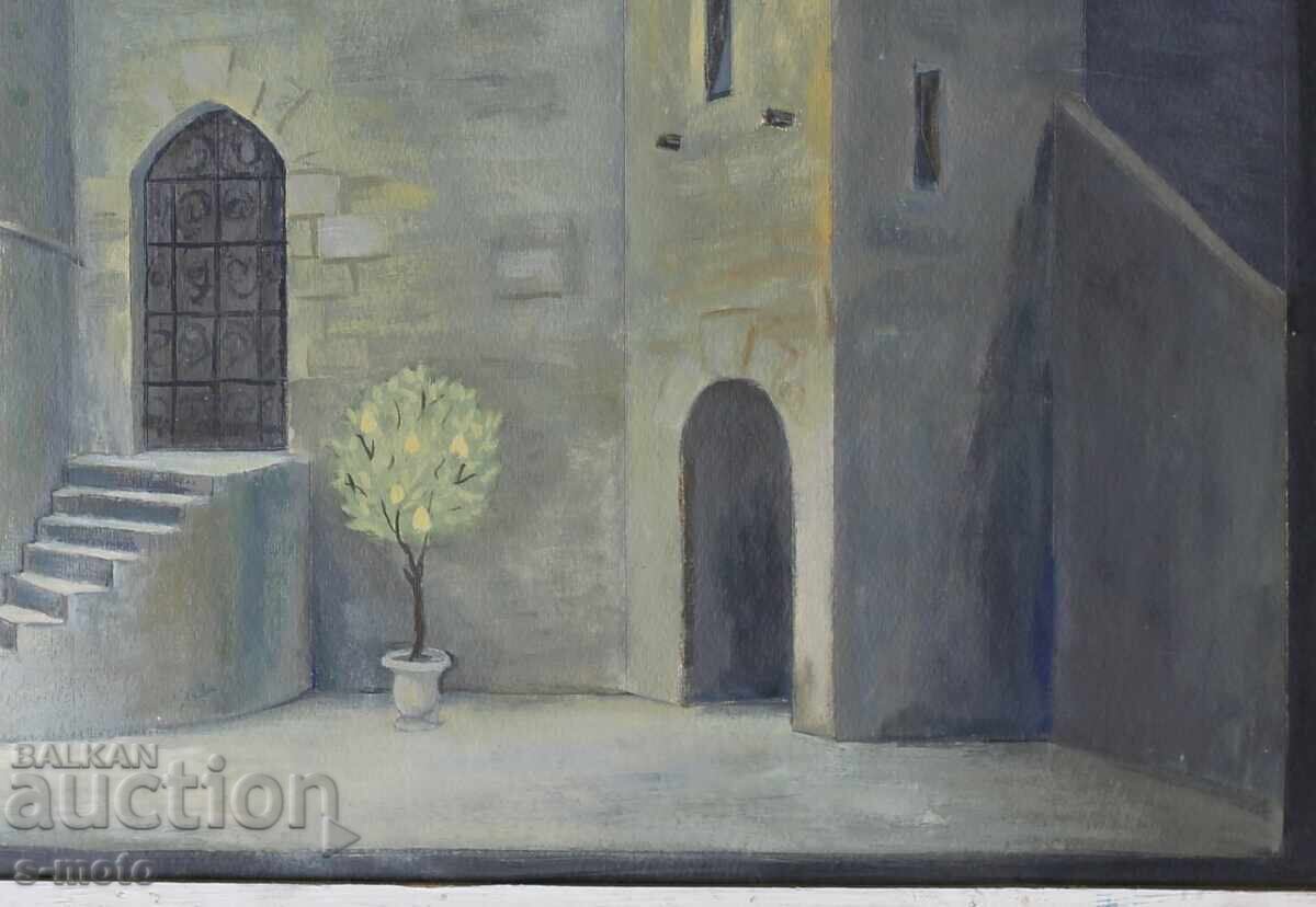 Παράδοση Έργο γκουάς, σκηνογραφία, εσωτερικό