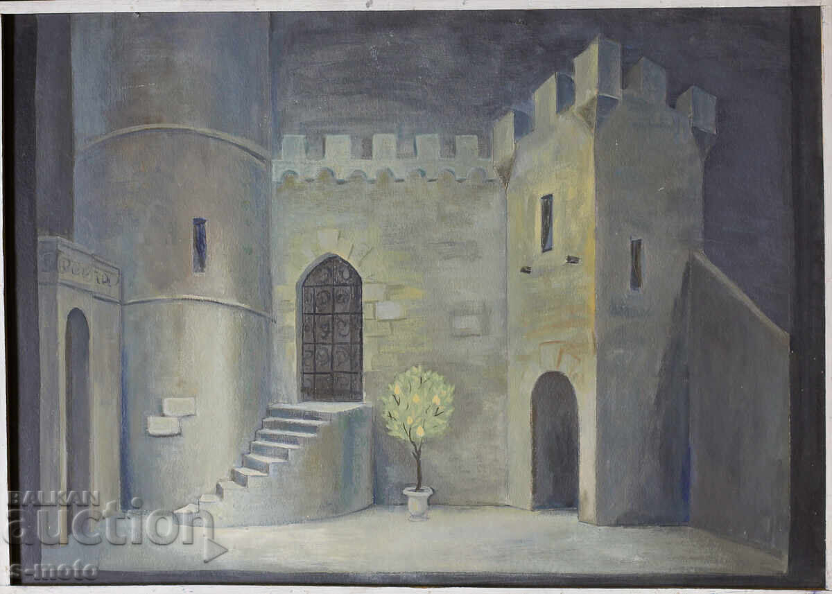 Έργο γκουάς, σκηνογραφία, εσωτερικό