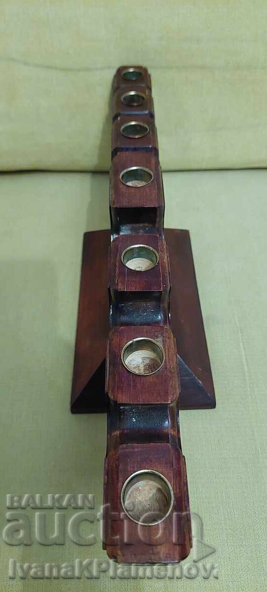 Дърворезба свещник за ценители отличен - 5