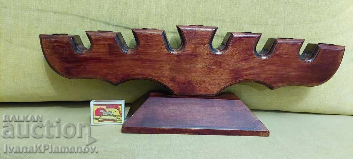 Дърворезба свещник за ценители отличен - 6