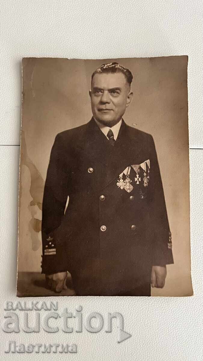 Royal photo of a naval officer with medals - 1937