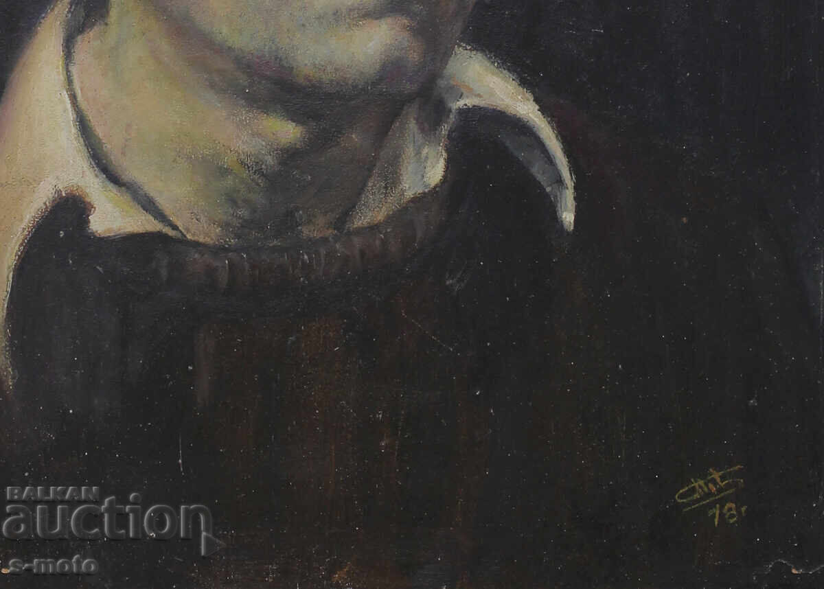 Stoyan Pavlov painting portrait of Grigor Vachkov - 6