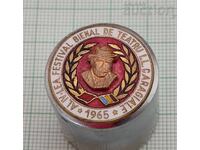 РУМЪНИЯ ТЕАТРАЛЕН ФЕСТИВАЛ БИАНАЛЕ 1965 г. ЗНАЧКА ЕМАЙЛ