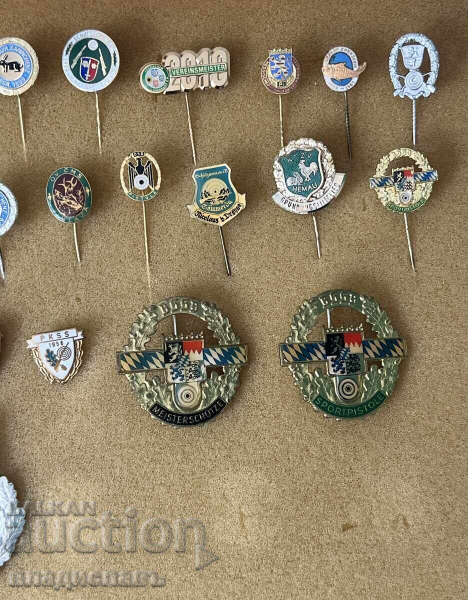 Colecție 36 insigne Vânătoare și Tragere Germania - 6