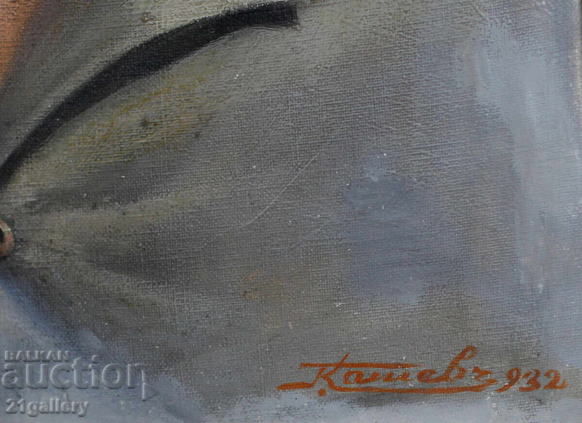 Georgi Kashev (1879 - 1943) oil painting portrait - 7