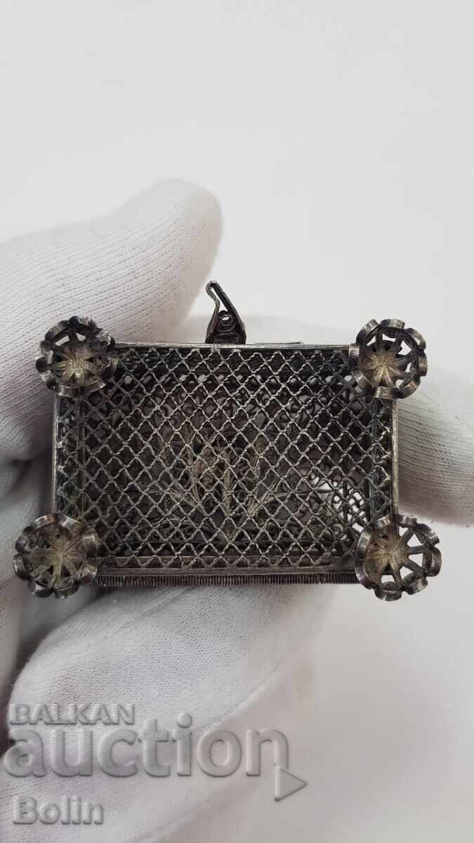 Auction  Russian Imperial Silver Jeweler's Box - Box 84 pr. VS 1874