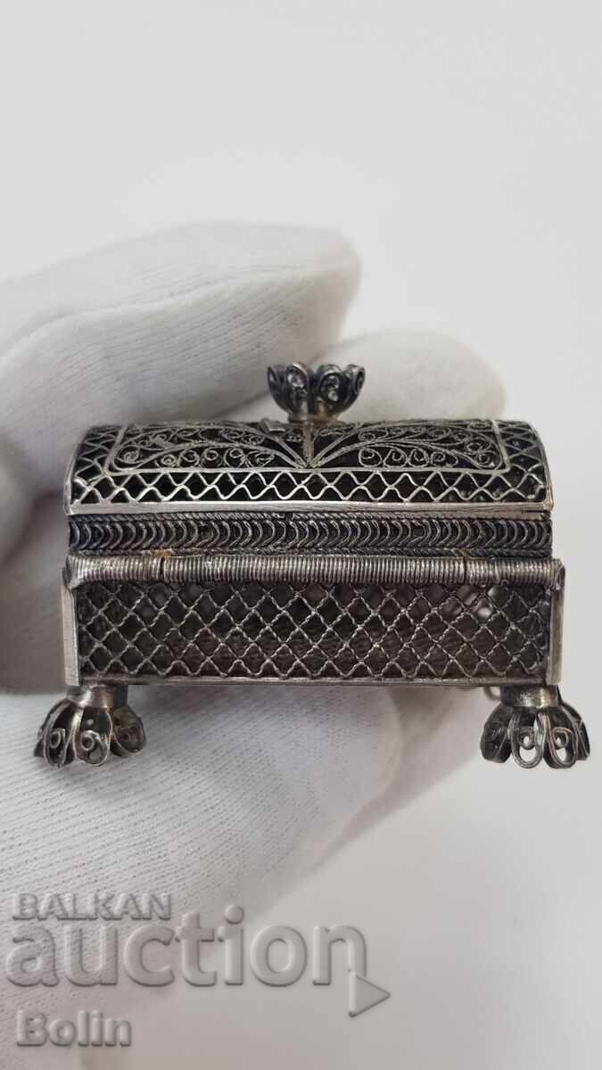 Delivery of Russian Imperial Silver Jeweler's Box - Box 84 pr. VS 1874