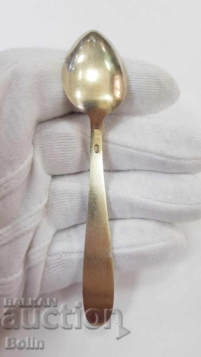 Delivery of Silver Russian - USSR spoon, spoon with gilding and enamel 916 assay