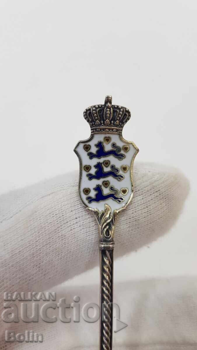 Delivery of Rare collectible silver gilt spoon with enamel Europe
