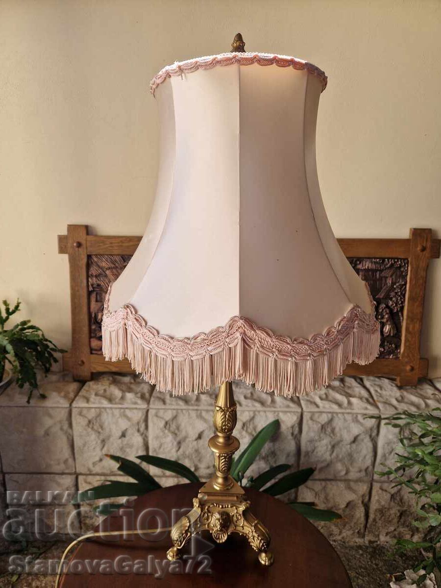 Превъзходна голяма антикварна бронзова настолна лампа с цена 288.00 лв. | € 147.25