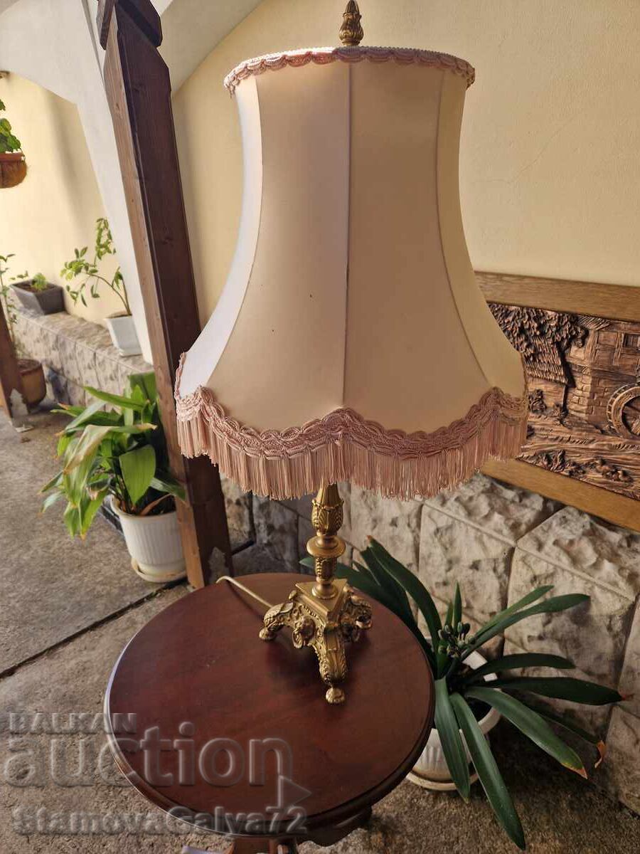 Превъзходна голяма антикварна бронзова настолна лампа - 6