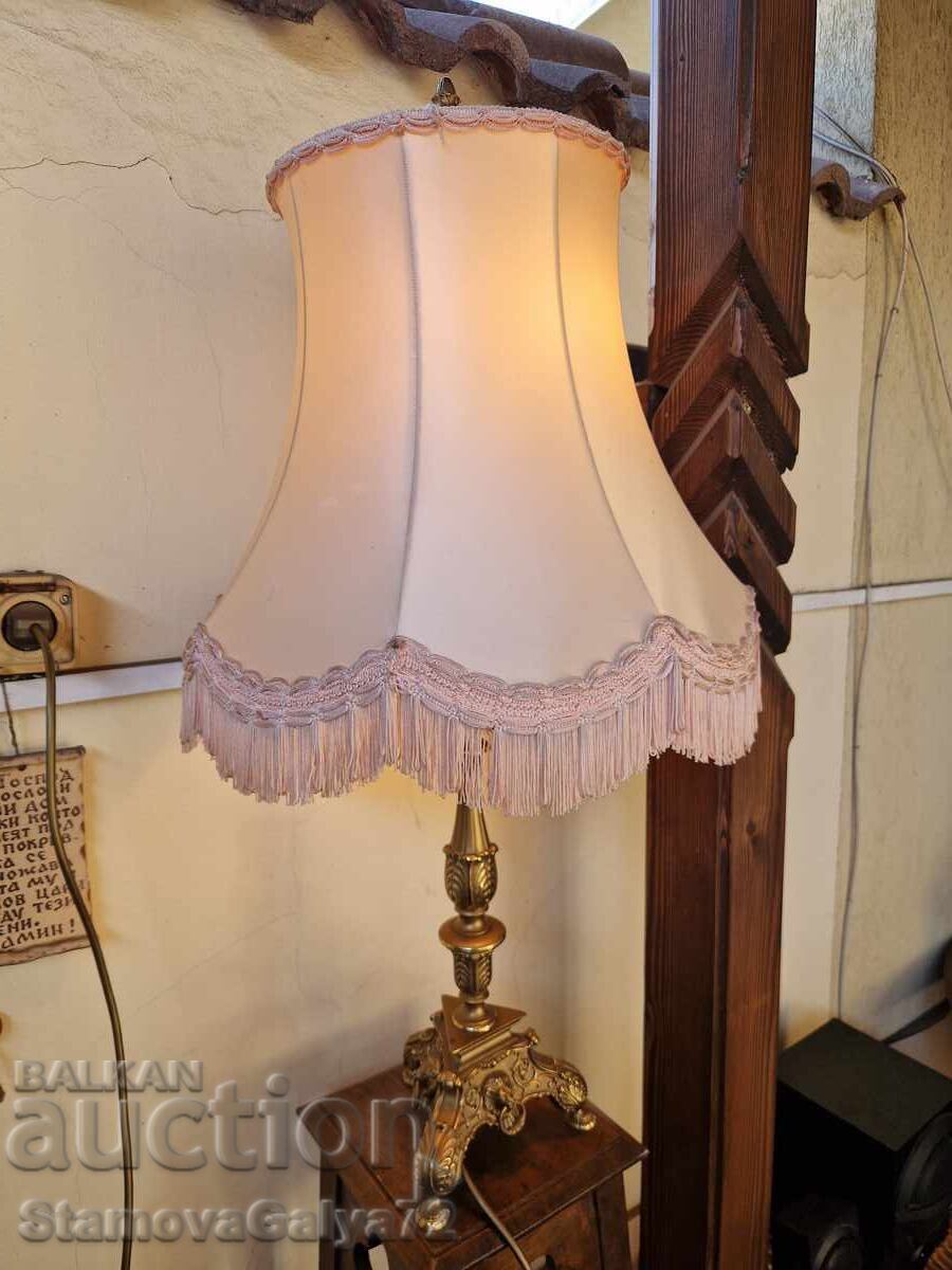 Превъзходна голяма антикварна бронзова настолна лампа - 7