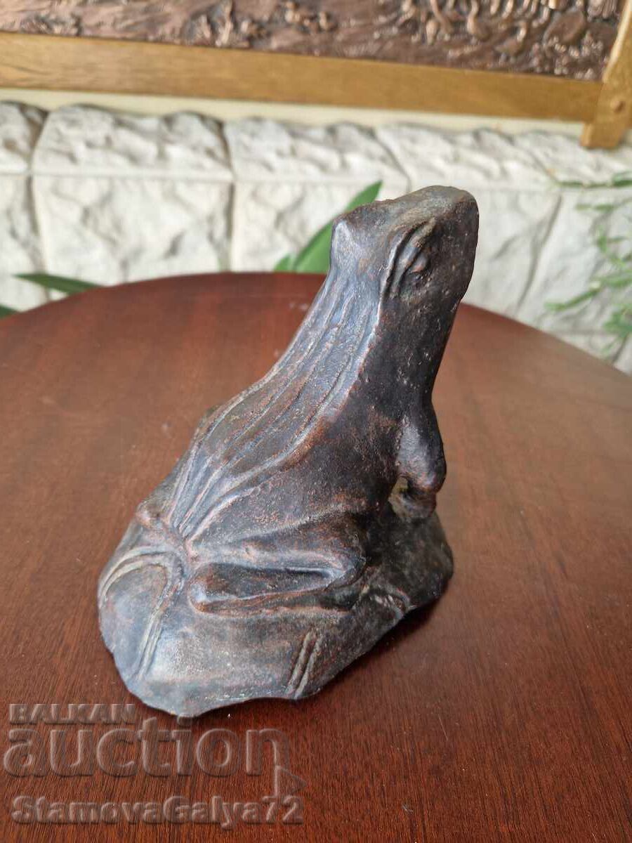 Παράδοση Εξαιρετική αντίκα αγγλική φιγούρα από χυτοσίδηρο του 19ου αιώνα Παράδοση Εξαιρετική αντίκα αγγλική φιγούρα από χυτοσίδηρο του 19ου αιώνα