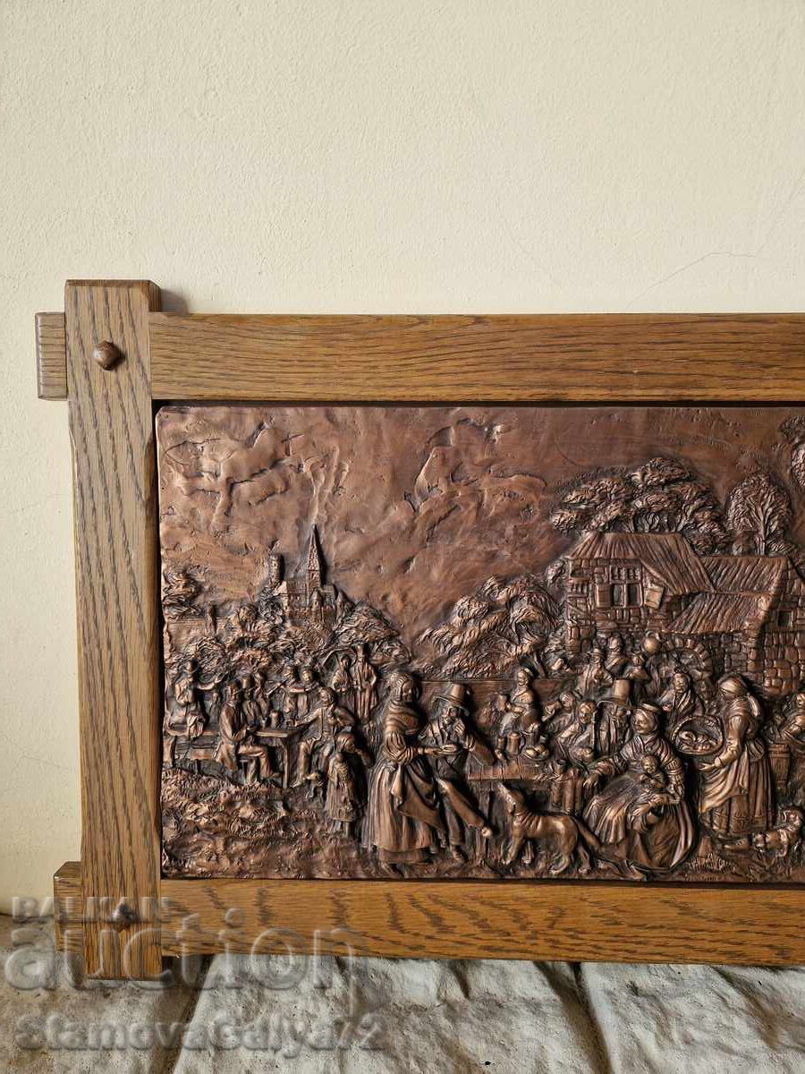 Beautiful antique German copper picture panorama - 5 Beautiful antique German copper picture panorama - 5