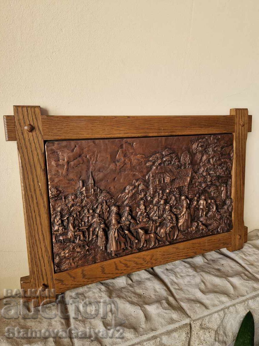 Beautiful antique German copper picture panorama - 6 Beautiful antique German copper picture panorama - 6