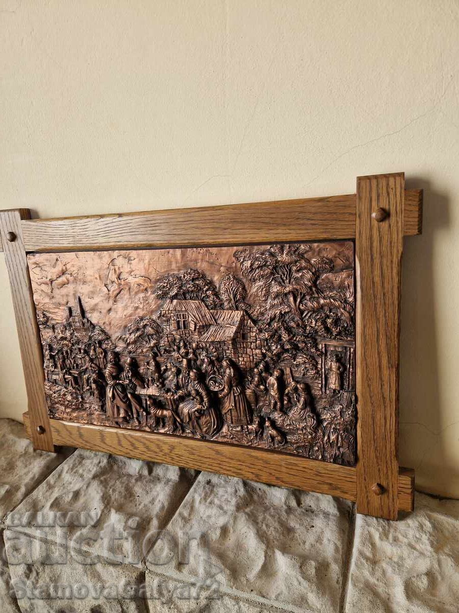 Beautiful antique German copper picture panorama - 7 Beautiful antique German copper picture panorama - 7