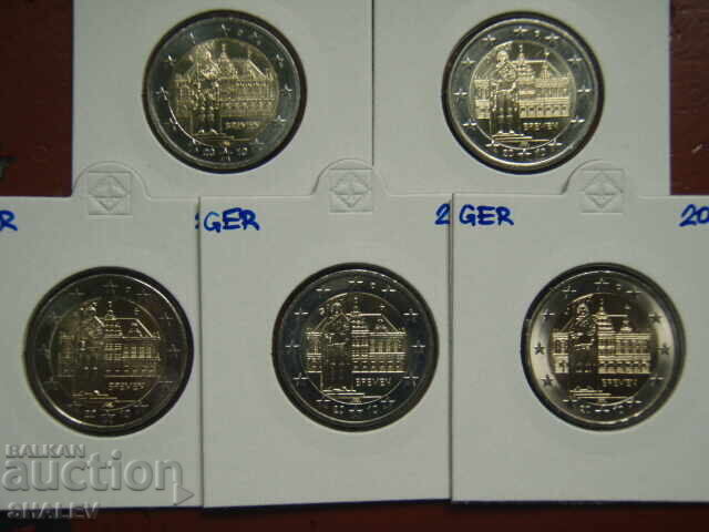 2 Ευρώ 2010 Γερμανία "Βρέμη" A,D,F,G,J /Γερμανία/ - 2 ευρώ