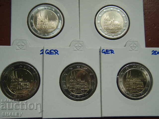 2 Ευρώ 2011 Γερμανία "Rein" A,D,F,G,J /Γερμανία/ - 2 ευρώ με τιμή € 28.89 | 56.50 BGN