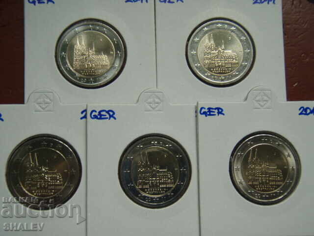 2 Ευρώ 2011 Γερμανία "Rein" A,D,F,G,J /Γερμανία/ - 2 ευρώ