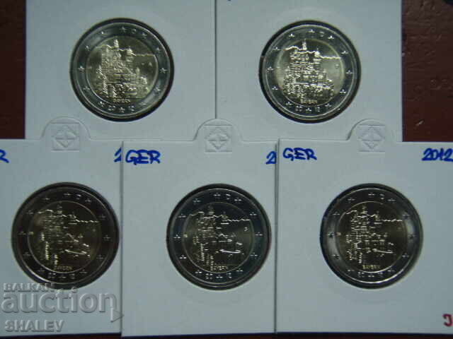 2 Euro 2012 Germany "Bayern" A,D,F,G,J /Germany/ - 2 Euro