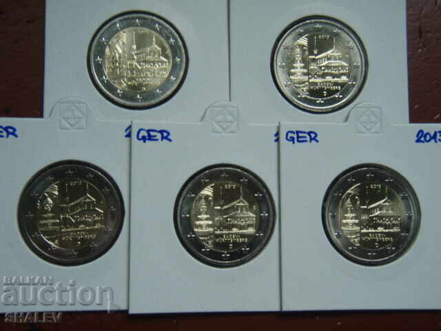 2 Euro 2013 Germania "Baden-Wurt" A,D,F,G,J /Germaniya/ 2 euro cu preț 64.89 BGN | € 33.18 2 Euro 2013 Germania "Baden-Wurt" A,D,F,G,J /Germaniya/ 2 euro cu preț 64.89 BGN | € 33.18