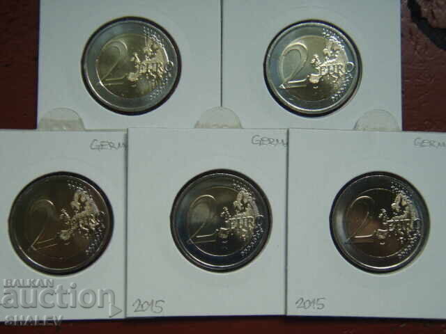 2 Euro 2015 Germania "Steaguri" A,D,F,G,J /Germaniya/ - 2 euro - 5 2 Euro 2015 Germania "Steaguri" A,D,F,G,J /Germaniya/ - 2 euro - 5