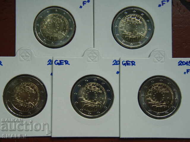 2 Euro 2015 Germania "Steaguri" A,D,F,G,J /Germaniya/ - 2 euro 2 Euro 2015 Germania "Steaguri" A,D,F,G,J /Germaniya/ - 2 euro